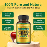 2-Pack ACV Pro Apple Cider Vinegar Capsules Certified Organic with Mother ACV Pills Detox Cleanse Acid Reflux Relief Support Supplement Ginger Root Cayenne Pepper Powder