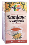 1 Box THERBAL TE DE HIERBAS Damiana 100% Natural 25 Bags PRODUCTO DE Mexico