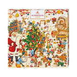 Niederegger Marzipan Advent Calender Mini Loaves "Elves' Workshop" | Pure Marzipan covered in Crisp and Dark Chocolate 168g/5.9 oz | 24 Pieces per Calender.