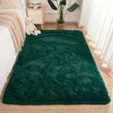 Merelax Soft Modern Indoor Shaggy Area Rug for Bedroom Livingroom Dorm Kids Room Home Decorative, Non-Slip Plush Fluffy Furry Fur Rugs Comfy Nursery Accent Floor Carpet 3x5 Feet, Christmas Green