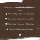 OVERTONE Haircare Semi-Permanent Color Depositing Conditioner with Shea Butter & Coconut Oil, Espresso Brown, Cruelty-Free, 8 oz