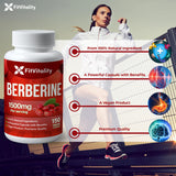 FitVitality Premium Berberine Supplement, 1500mg Berberine Per Serving, 150 Capsules, 100% Pure, Support Immune System Function, Non-GMO, Gluten-Free