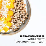 Low Carb Gluten Free High Fiber Cereal - Cinnamon Toast | Healthy Cereal for Adults | Poop Like a Champion Breakfast Essentials with Soluble Fiber, Insoluble Fiber & Psyllium Husk Powder