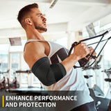 CAMBIVO Elbow Compression Sleeve with Removable Strap for Men & Women, Elbow Brace for Tendonitis and Tennis Elbow, Golfers Elbow Brace for Weightlifting, Arthritis, Workouts, and Reduce Joint Pain