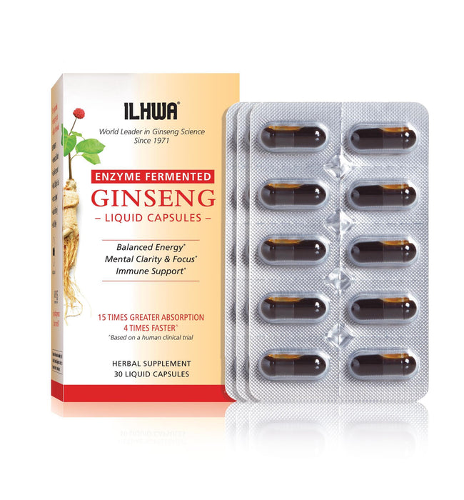 ILHWA Enzyme Fermented Ginseng, 30 liquid capsules