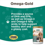 NaturVet – Omega-Gold Plus Salmon Oil | Supports Healthy Skin & Glossy Coat | Enhanced with DHA, EPA, Omega-3 & Omega-6 | for Dogs & Cats | 180 Soft Chews