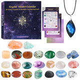 ANOTION Advent Calendar 2024, 24 Crystals Gemstones Advent Calendar Christmas Gifts Christmas Countdown Advent Calendars Unique Holiday Gift for Kids Friends Teen Girls Boys Toddler Teenagers