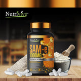 Nutrivive™ SAM-e Supplement 1000mg - 60 Capsules of Same Supplements - Money Back Guaranteed