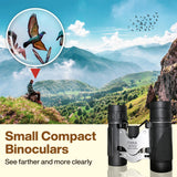 200x25 High Power Compact Binoculars with Clear Low Light Vision, Large Eyepiece Waterproof Binocular for Adults Kids, High Power Easy Focus Binoculars for Bird Watching, Outdoor, Hunting