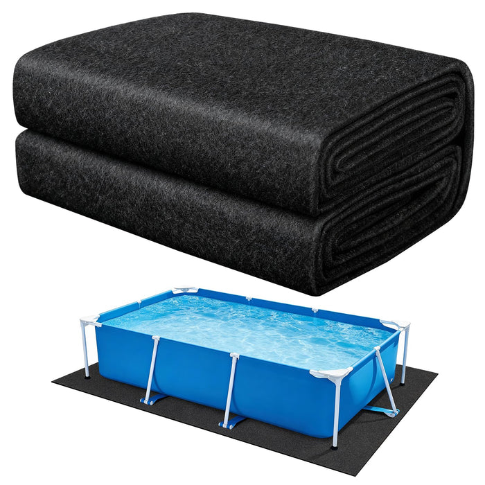 ComfyKit 11x7.5ft Rectangular Pool Liner Pad for Above Ground Swimming Pools,Thickened Under Pool Mat Padding,Pools Bottom Liner Protector to Prevent Punctures & Extend Liner Life