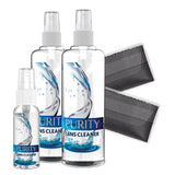 Purity Eyeglass Lens Cleaner Kit - 2 x 8oz and 1 x 2oz Lens Cleaner Spray Bottle + 2 Microfiber Cleaning Cloths - Safe for All Lenses (AR Coated Included), Eyeglasses and Screens - Clear