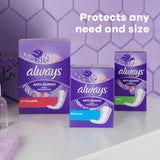 Always Anti-Bunch Xtra Protection Daily Liners, Long Length, Unscented, 136 Count x 2 (272 Count Total)