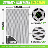 Plastic Wire Mesh Fence - Plastic Mesh 15.7IN x 19.6FT White Roll - Chicken Wire Mesh for Poultry, Animal Barrier, Floral, Gardening - Plastic Fence & Garden Netting Solution