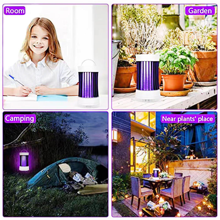 Bug Zapper Indoor/Outdoor, UV Attraction+Wind Inhale Insect Trap, Portable Rechargeable Eco-Friendly Pest Attractant Lamp to Remove Insects, Mosquitoes, Files, Bugs, Gnats, Moths..