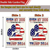 Kmxzint Trump 2024 Garden Flag Take America Back Garden Flag Patriotic American Garden Flags for Outside 12x18 Double Sided Trump Vance 2024 Yard Sign Flag President Election Garden Flag