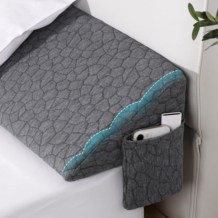 Teemour Full Size (54"x10"x6") Bed Wedge Pillow Headboard Pillow Mattress Wedge Triangle Pillow Long Bolster Pillow Bed Gap Filler (0-7") Mattress Gap Filler Between Your Headboard and Mattress