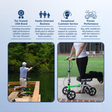 KneeRover GO Knee Scooter - The Most Compact Portable Knee Walker for Adults for Foot Surgery, Broken Ankle, Foot Injuries - Foldable Knee Rover Scooter for Broken Foot Injured Leg Crutch Alternative