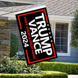 WENWELL Trump Vance 2024 Flag Double-Sided 3x5 Ft - Make America Great Again Trump Vance '24 Presidential Campaign Banners for car Boat Outdoor,Premium 3-Ply Durable Material,Black