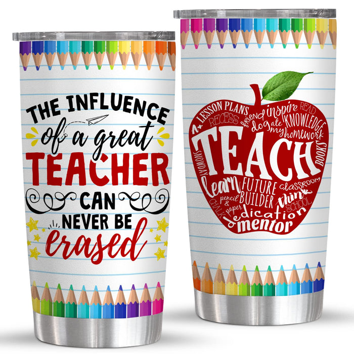 TEEZWONDER Teachers Day Gifts For Her, Him, Appreciation, Thank You Gifts From Students, Teacher Graduation Gifts, Christmas, Valentines Day, Birthday Gifts For Teacher, 20oz Stainless Steel Tumbler