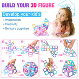 DUMMA Magnetic Tiles Toys for 3 4 5 6 7 8+ Year Old Boys Girls Upgrade Macaron Castle Blocks Building Set for Toddlers STEM Creativity/Educational Toys for Kids Age 3-6 Christmas Birthday Gifts