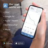 Greater Goods Digital Body Composition Black Scale, Calculates Weight, BMI, Body Fat, Muscle Mass, and Water Weight, Designed in St. Louis, in-House App for Android and iPhone (Black)