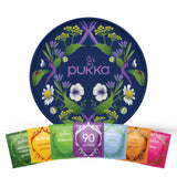 Pukka Tea Organic, Herbal Tea Sampler For Everyday Wellness, Best for Birthdays, Anniversaries & Holidays, 90 Tea Bags, 6 Flavors