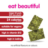 itsu Siracha Flavour Seaweed Thins | Crispy Seaweed Snacks | NEW Larger Pack (32 x 5g packs) | Vegan, Low Calorie, Healthy Snack, Seaweed Crisps