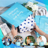 Abbylike 24 Pcs Thank You Gift Bags Inspirational Thank You for Being Awesome Bag with Handle for Women Employee Volunteer(Blue)