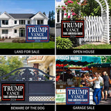 WENWELL Trump Vance 2024 Yard Signs 2-Pack – Double-Sided,Waterproof,UV Resistant,12x18 Inchs with Metal H-Stakes – Donald Trump JD Vavce Campaign Rally Placard Outdoor Lawn Decoration