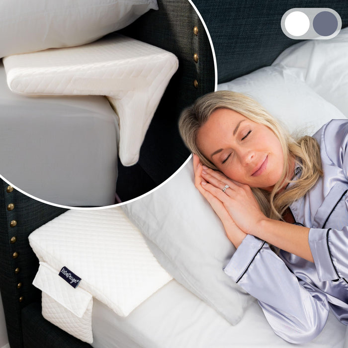 XetraDesign Bed Wedge Pillow for Headboard Gap Up to 7", Triangle Wedge for Headboard Gap, Bed Gap Filler, Mattress Gap Filler, Space Filler, Corner Pillow, White Cal-King 72"