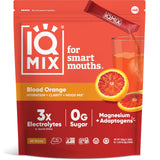 IQMIX Sugar Free Electrolytes Powder Packets - Hydration Supplement Drink Mix with Keto Electrolytes, Lions Mane, Magnesium L-Threonate, and Potassium Citrate - Blood Orange (40 Count)