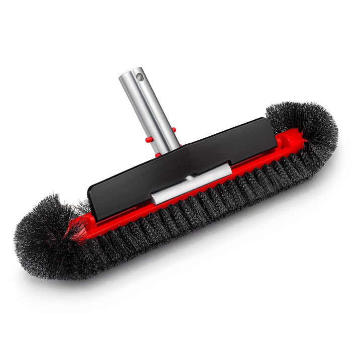 Pool Brush Head for Inground & Above Ground Pools // Heavy Duty Pool Scrubber Brush for Cleaning Algae // Swimming Pool Brush with Round Ends for Corners & Reinforced Aluminum (Pole Sold Separately)