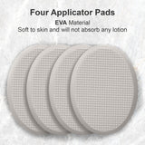 AmazerBath Lotion Applicator for Back, Feet, 4 Replaceable Pads with 1 Long Handled, Back Sunscreen Applicator for Elderly, Women, Apply Cream Medicine Skin Cream Moisturizer Sunscreen Tanner, Gray