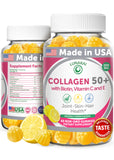 Lunakai Collagen Gummies with Biotin for Men & Women Over 50 - Delicious Proprietary Formula with Zinc Vitamin C & E - Anti-Aging & Joint Support 60ct