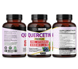 Ultra Quercetin High Purity 98% with Bromelain Capsules - Equivalent to 4085 mg Powder - Maximum Strength with Ashwagandha - Supports Overall Health Strength Energy (100 Counts)