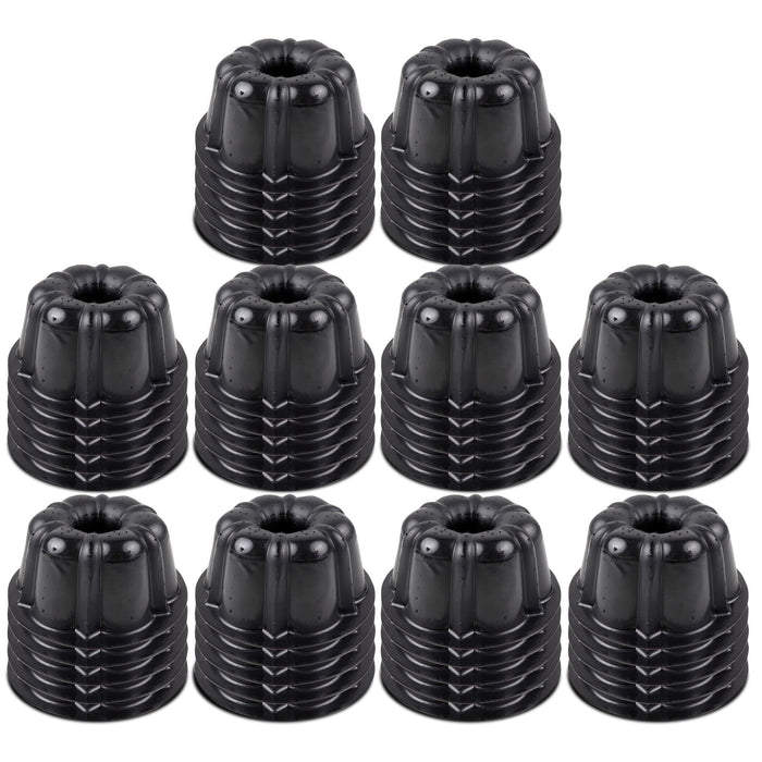 O’Creme Bakeable Plastic Mini Flan Molds Pan - Baking Pan With Non-Stick Silicone - Reusable Non-Stick baking Mini Flan Molds, Durable, Lightweight, Easy Storage for Baking and Much More - 50 QTY Pk