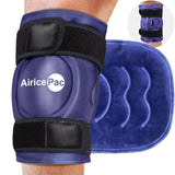 AiricePac XXL Ice Pack Wrap Around Entire Knee After Surgery, Reusable Gel Large Ice Pack for Knee Injuries, Pain Relief, Swelling, Knee Surgery, Sports Injuries, 1 Pack Blue