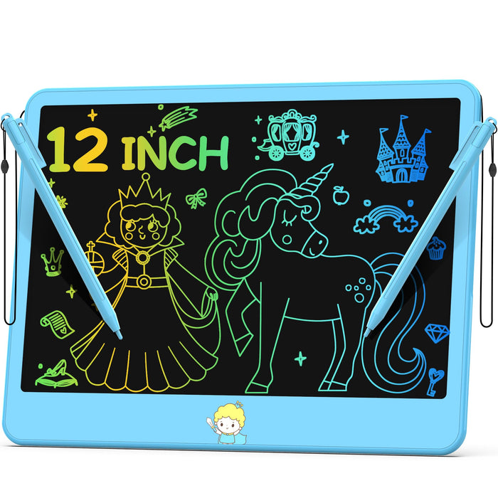 Hockvill LCD Writing Tablet for Kids 12 Inch, Kids Learning Toys Drawing Pad for Boys Girls, Erasable Doodle Board for Toddlers 3 4 5 6 7 8 Year Old Travel Essentials, Christmas Birthday Gift for Kids