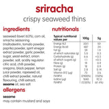 itsu Siracha Flavour Seaweed Thins | Crispy Seaweed Snacks | NEW Larger Pack (32 x 5g packs) | Vegan, Low Calorie, Healthy Snack, Seaweed Crisps