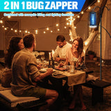 Qualirey 2 Pack Bug Zapper Outdoor Indoor with LED Light, 4200v 15 W Electric Mosquito Zapper, 3.9ft Power Cords, Ipx4 Waterproof Insect Fly Trap Outdoor for Home, Kitchen, Backyard, Camp, Plug in