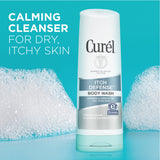 Curel Itch Defense Calming Daily Cleanser, Body Wash, Soap-free Formula, for Dry, Itchy Skin, 10 oz, with Hydrating Jojoba and Olive Oil