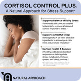 Cortisol Control Plus - Supports Stress Relief, Balanced Cortisol Response, Relaxation and Restful Sleep - Ashwagandha, Rhodiola, Curcumin, Magnesium & More | Premium Supplement | 90 Capsules