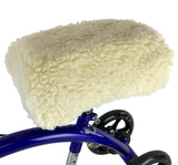 KneeRover Deluxe Plush Synthetic Sheepskin Knee Scooter Pad Cover Cushion - Knee Rover Pad Accessory Features Thick Comfortable Foam Padding - Knee Walker Pad Fits Most Models