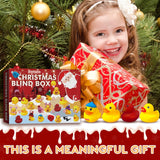 OVNMFH 24 Pcs Countdown Christmas Rubber Ducks Advent Calendar, 2024 Rubber Ducks Bath Toys Advent Calendar, 24 Days Christmas Countdown Calendar Gifts (E)