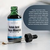 Fulvic Acid Trace Minerals Supplement - 169 Servings - Humic Acid Multimineral Electrolyte Liquid Drops - Bioavailable Extract