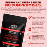 Viter Energy Extra Strength Caffeinated Mints 80mg Caffeine, B Vitamins, Sugar Free. (Cinnamon, 8oz, Bulk Bag)