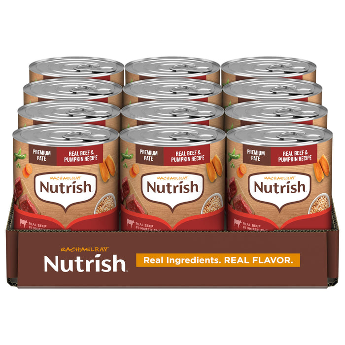 Nutrish Beef Paté Wet Dog Food, 13 oz. Can, 12 Pack (Rachael Ray)