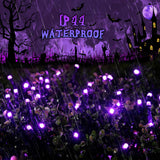 JMEXSUSS 250 LED Halloween String Lights, 91.5ft Purple Halloween Lights Outdoor Waterproof, 8 Lighting Modes Connectable Christmas Tree Lights for Yard Patio Party Holiday Decorations