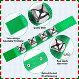 24PCS Christmas Wrist Band Jingle Bells Bracelets Jingle Bell Musical Instruments for Kids Christmas Party Favors (12 Red and 12 Green)