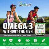 Algal Oil - Vegan DHA Omega 3 Fish Oil Supplements - Brain Booster,Joint Supplement & Prenatal Vitamin -Provides Healthy Heart & Immune Support - Burpless Algae Supplement - 60 Mini Fish Oil Softgels